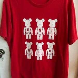2014 Uniqlo Medicom Toy Bearbrick Tee Red Men Size Large